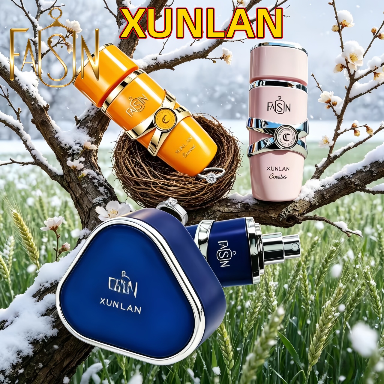 Parfum Xunlan Blue, fragrance élégante et longue tenue, senteur fraîche idéale pour le bureau et les rendez-vous._voghion.com