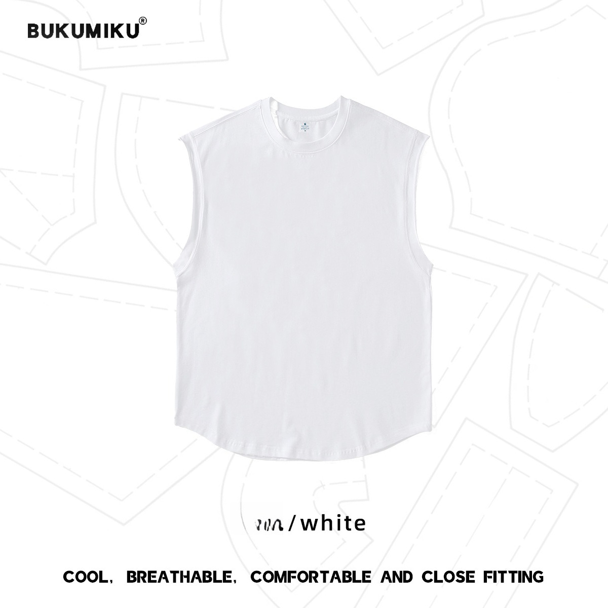 2026 New 230g Pure Cotton Xinjiang Cotton Double Yarn Wide Version Street Tide Fitness Heavy Summer Sleeveless Vest T-shirt Men_viptrois.com