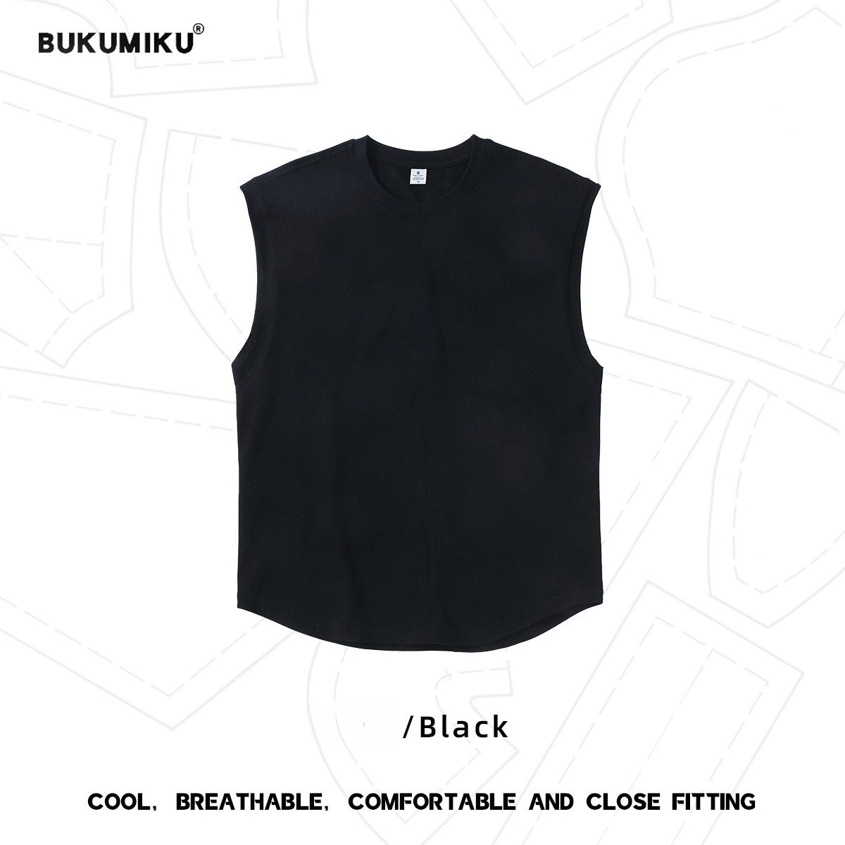 2026 New 230g Pure Cotton Xinjiang Cotton Double Yarn Wide Version Street Tide Fitness Heavy Summer Sleeveless Vest T-shirt Men_viptrois.com