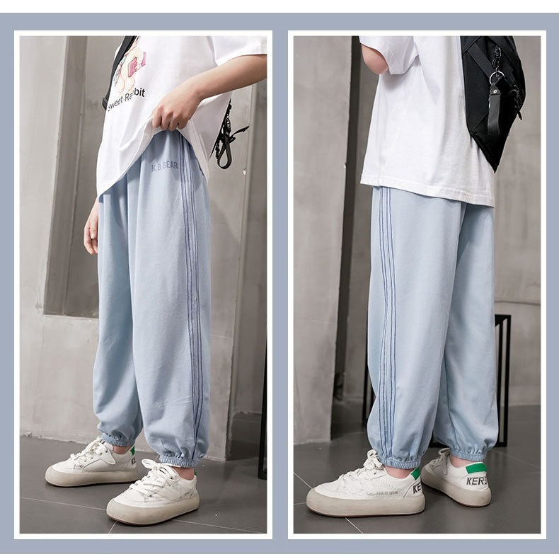 Gestreifte Sommerhose Für Kinder Moskitoschutz Freizeithose_voghion.com