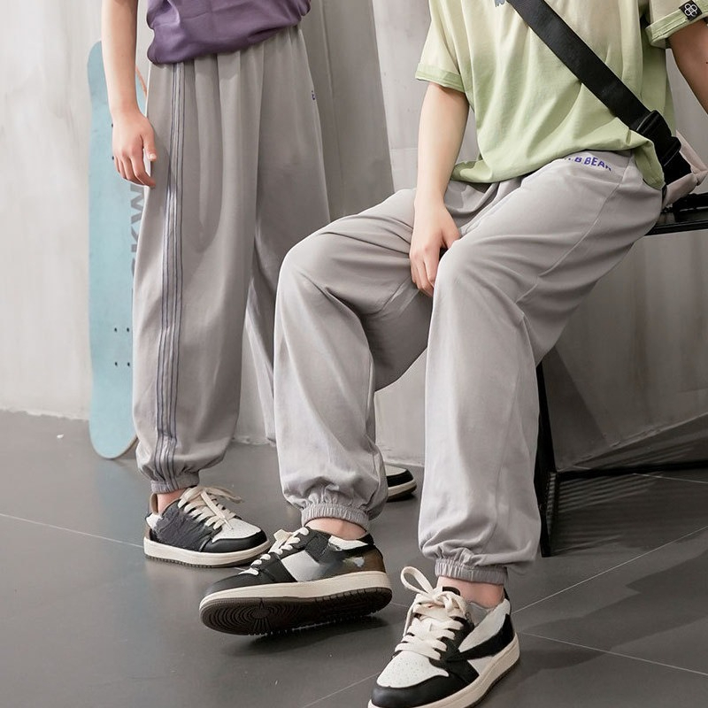 Gestreifte Sommerhose Für Kinder Moskitoschutz Freizeithose_voghion.com
