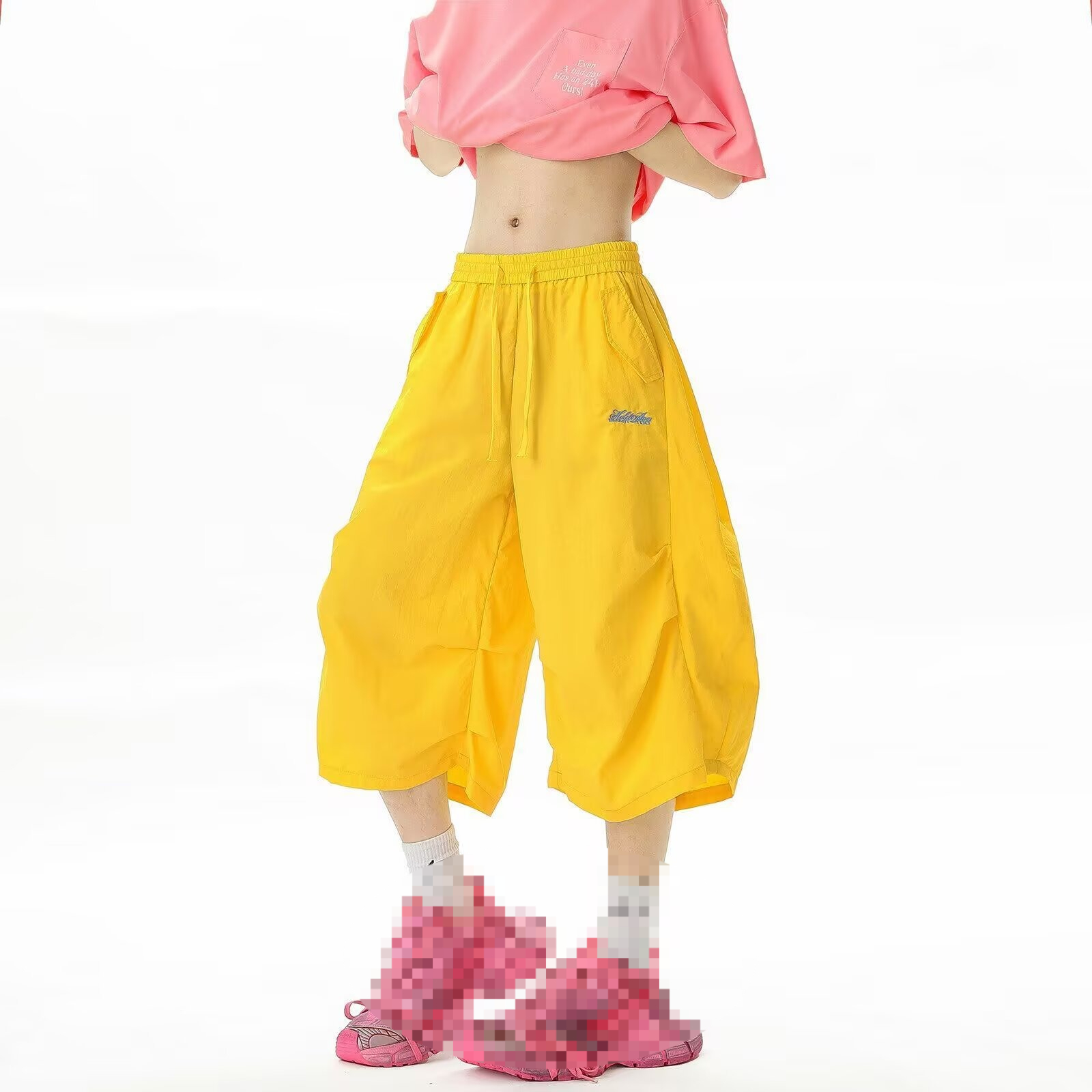 2026 New American Retro Dopamine Shorts Men's Versatile Loose Casual Seven-point Beach Pants_viptrois.com