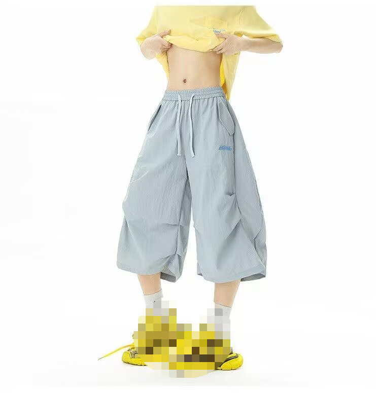 2026 New American Retro Dopamine Shorts Men's Versatile Loose Casual Seven-point Beach Pants_viptrois.com