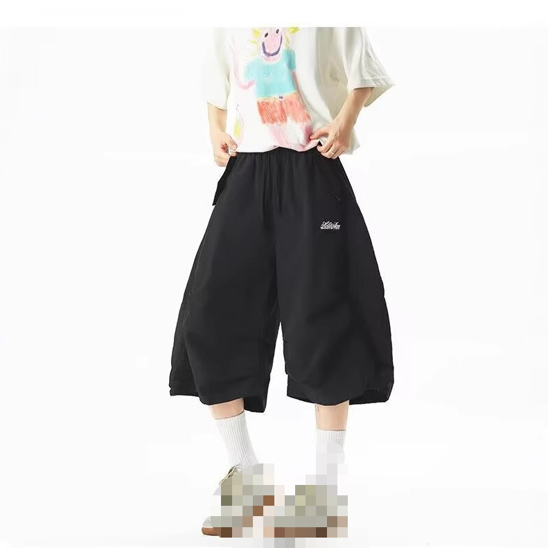 2026 New American Retro Dopamine Shorts Men's Versatile Loose Casual Seven-point Beach Pants_viptrois.com