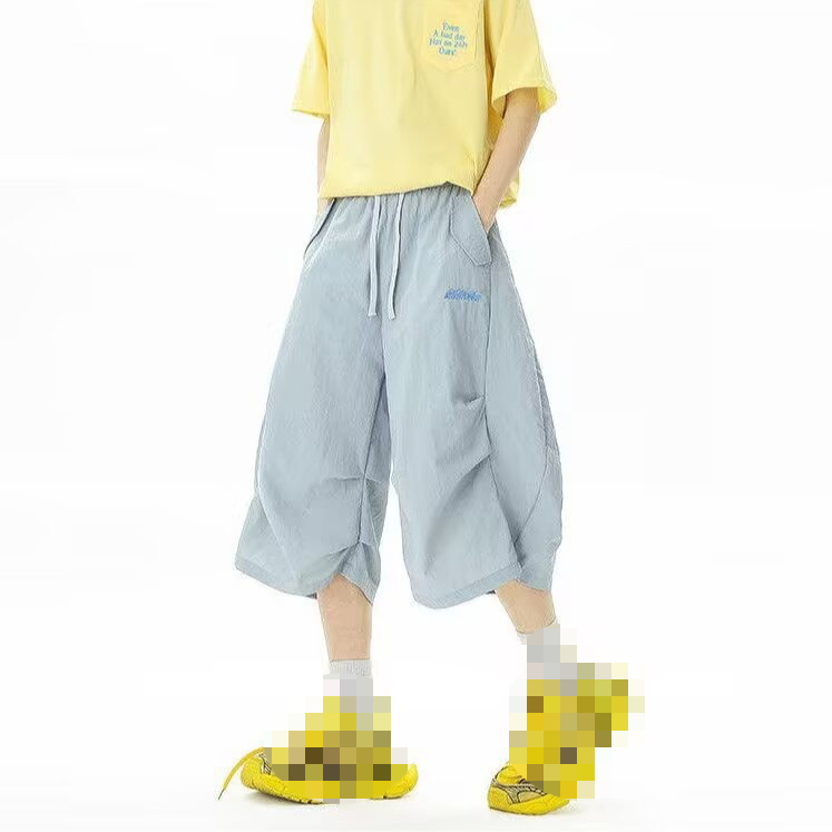 2026 New American Retro Dopamine Shorts Men's Versatile Loose Casual Seven-point Beach Pants_viptrois.com