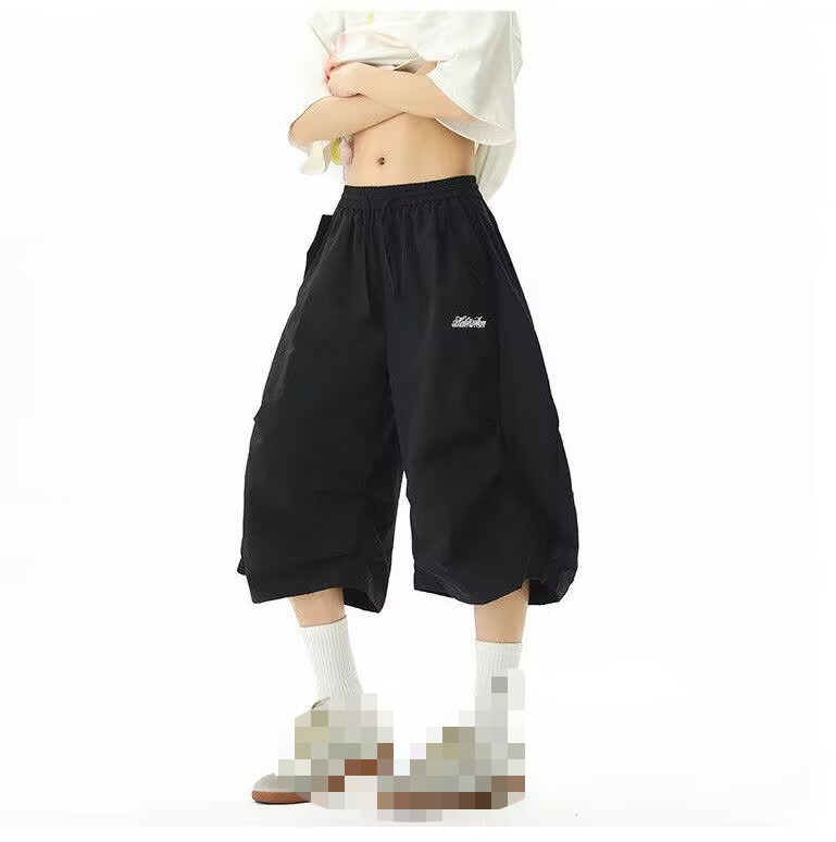 2026 New American Retro Dopamine Shorts Men's Versatile Loose Casual Seven-point Beach Pants_viptrois.com