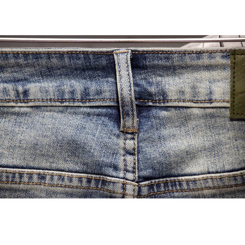 Internet Celebrity Beggar Pants Men's Spring And Summer Ripped Trousers Jeans Elastic Small Feet Slim Nine-point Pants Micro-elastic_viptrois.com
