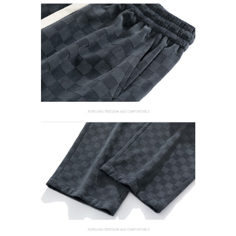 Corduroy Pants Men's Spring And Autumn Loose Straight Wide-leg Sweatpants Men's Hong Kong Style Tide Brand Sports Casual Trousers_viptrois.com