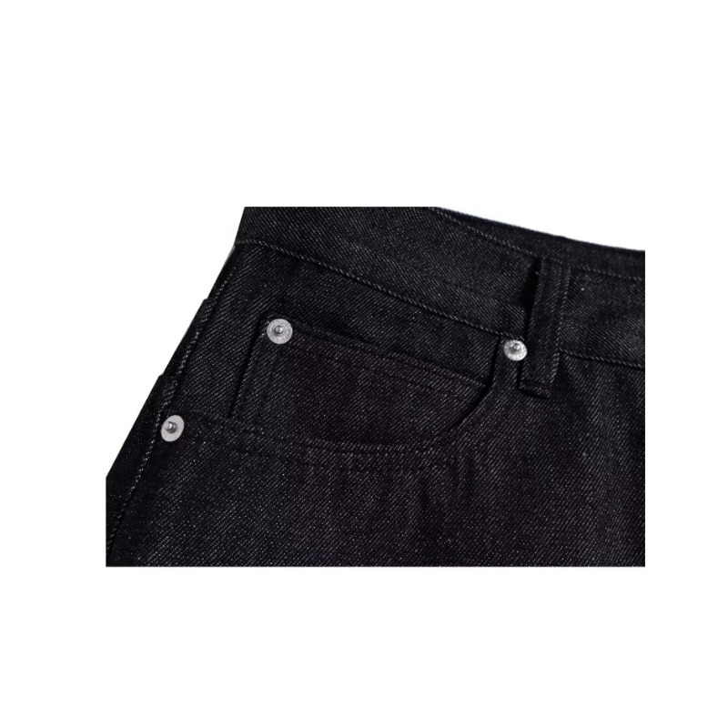 American High Street Retro Washed Breasted Design Sense Jeans Men's Street Trendy Brand Ruffian Handsome Loose Casual Wide-leg Pants_viptrois.com