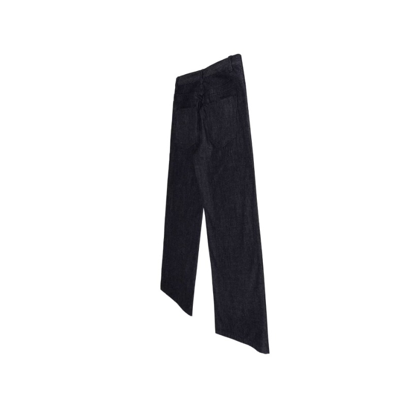 American High Street Retro Washed Breasted Design Sense Jeans Men's Street Trendy Brand Ruffian Handsome Loose Casual Wide-leg Pants_viptrois.com