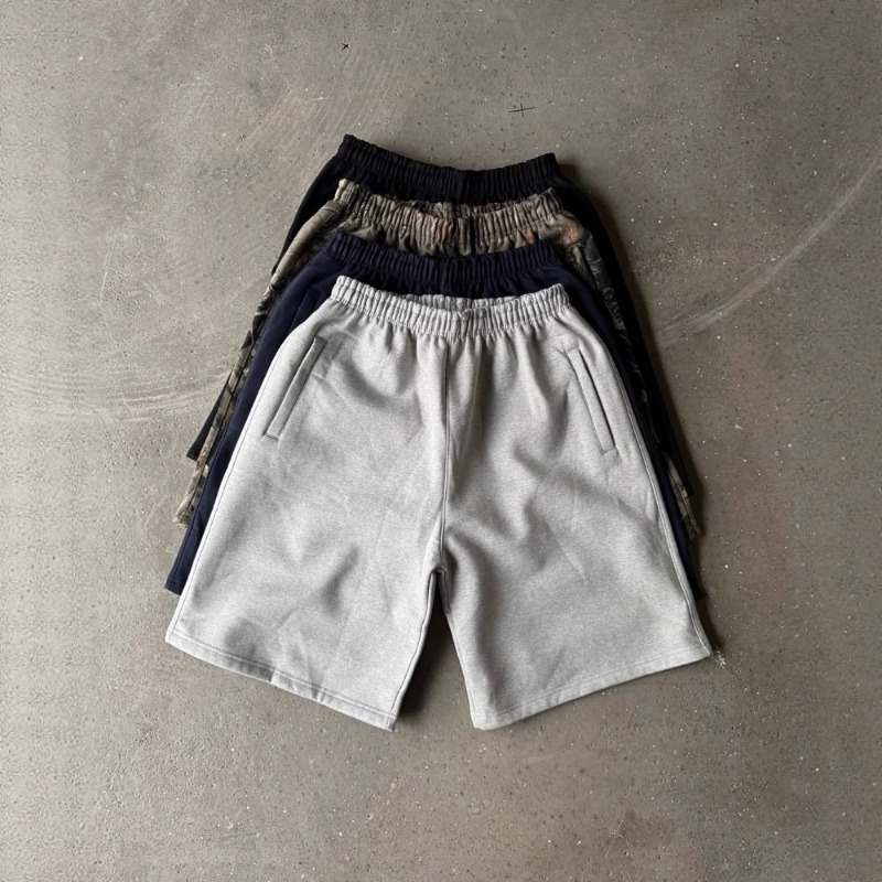 European And American Y2k High Street Trend Trendy Brand Letter Embroidery Casual Loose Wide-leg Pants Shorts Five-point Pants Men_viptrois.com
