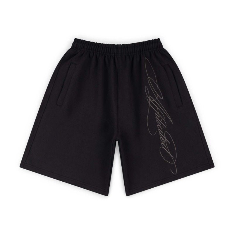European And American Y2k High Street Trend Trendy Brand Letter Embroidery Casual Loose Wide-leg Pants Shorts Five-point Pants Men_viptrois.com