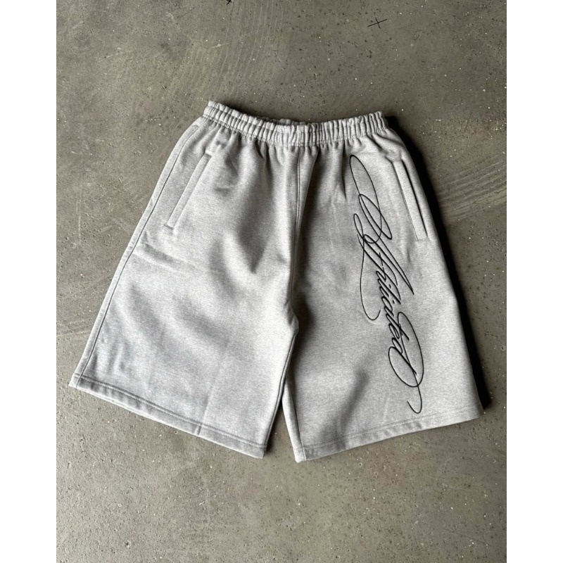European And American Y2k High Street Trend Trendy Brand Letter Embroidery Casual Loose Wide-leg Pants Shorts Five-point Pants Men_viptrois.com