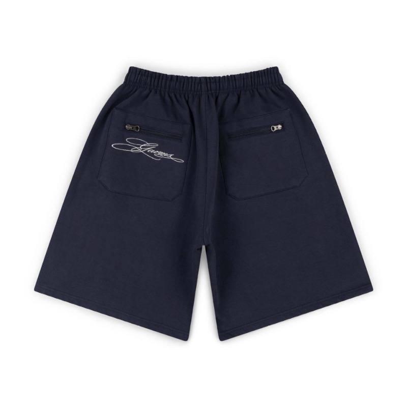 European And American Y2k High Street Trend Trendy Brand Letter Embroidery Casual Loose Wide-leg Pants Shorts Five-point Pants Men_viptrois.com