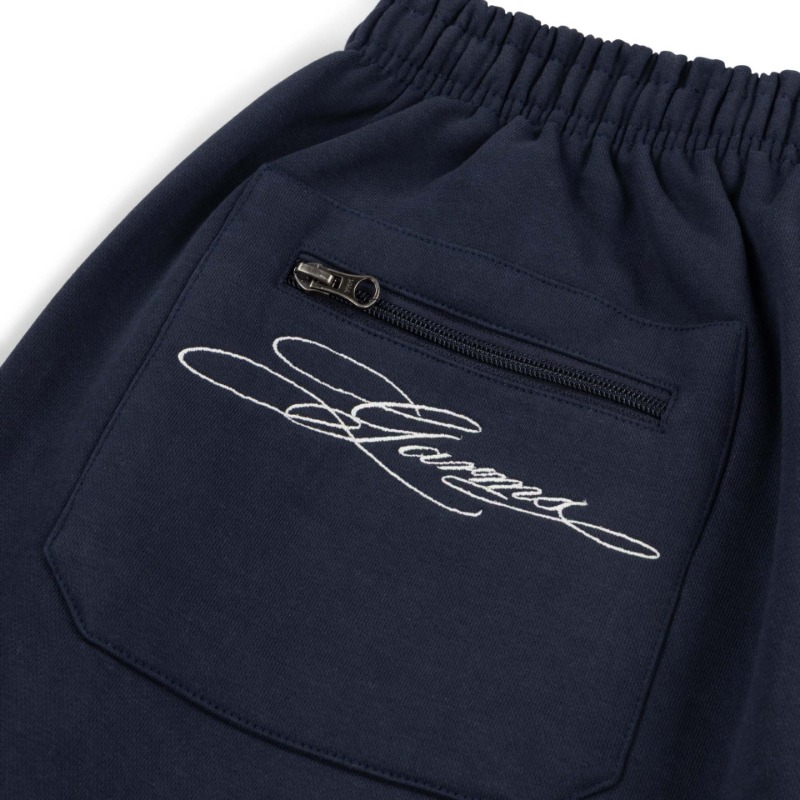 European And American Y2k High Street Trend Trendy Brand Letter Embroidery Casual Loose Wide-leg Pants Shorts Five-point Pants Men_viptrois.com