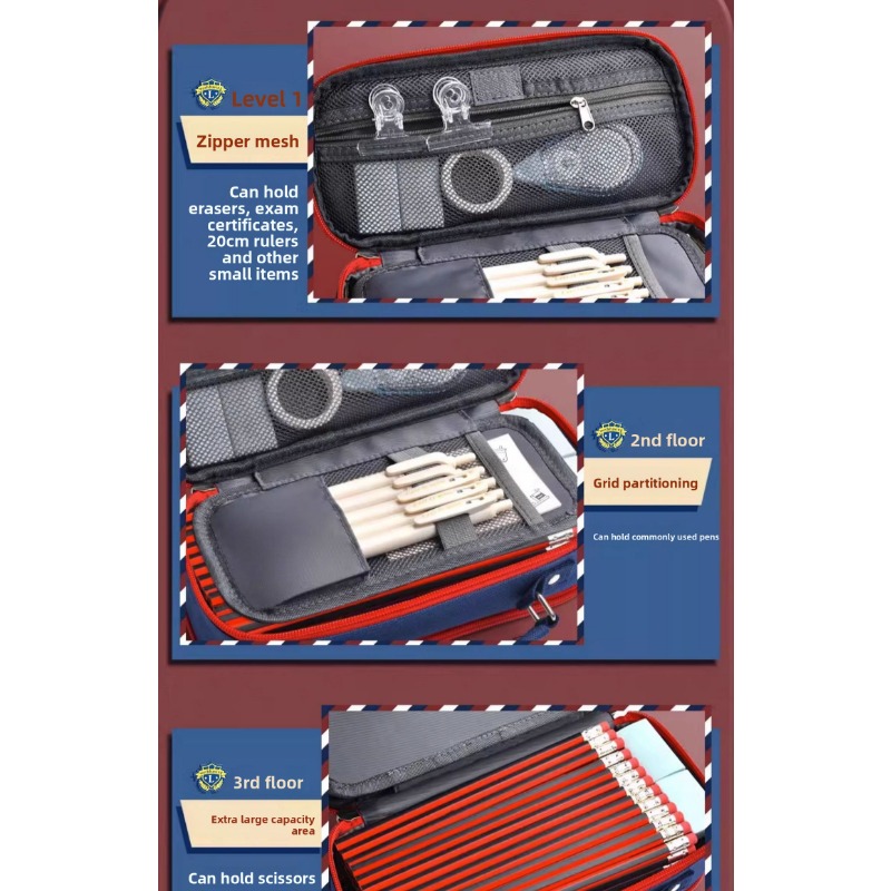 British Style Pencil Case For Primary School Students Stationery Bag_voghion.com