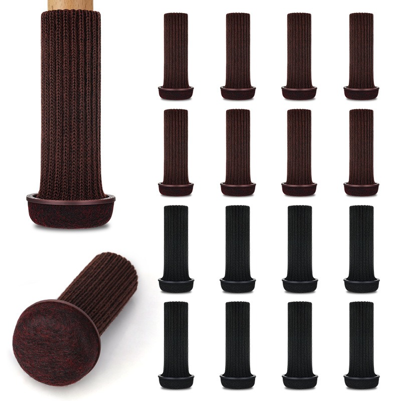 Capa protetora espessa de feltro para pés de cadeira, resistente ao desgaste e com bainha reforçada. Silenciosa._voghion.com