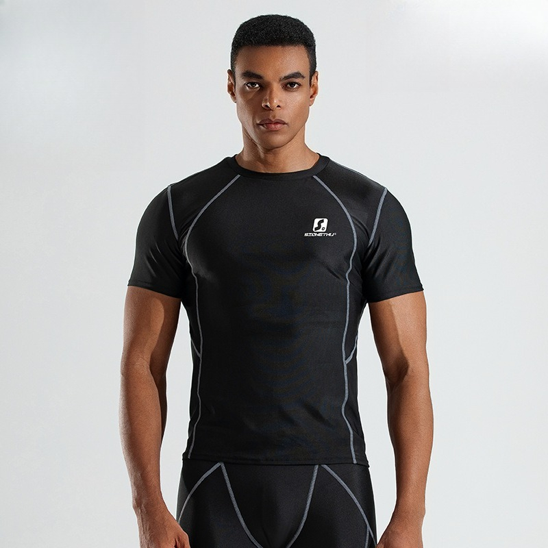 Men's Swimsuit Short Sleeve Quick Drying Sunscreen Hot Spring Beach Seaside Loose Professional Swimsuit Swimsuit Equipment_viptrois.com