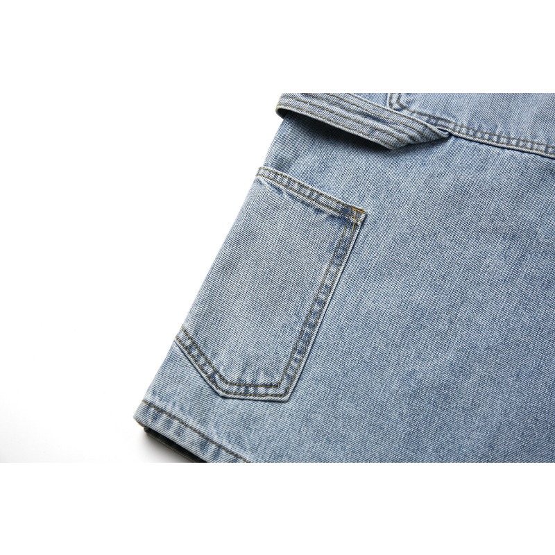 TRS Sunrise Tooling | 26SS Loose Washing Water Old Kaha B11 Logging Five-Point Denim Shorts Men_viptrois.com