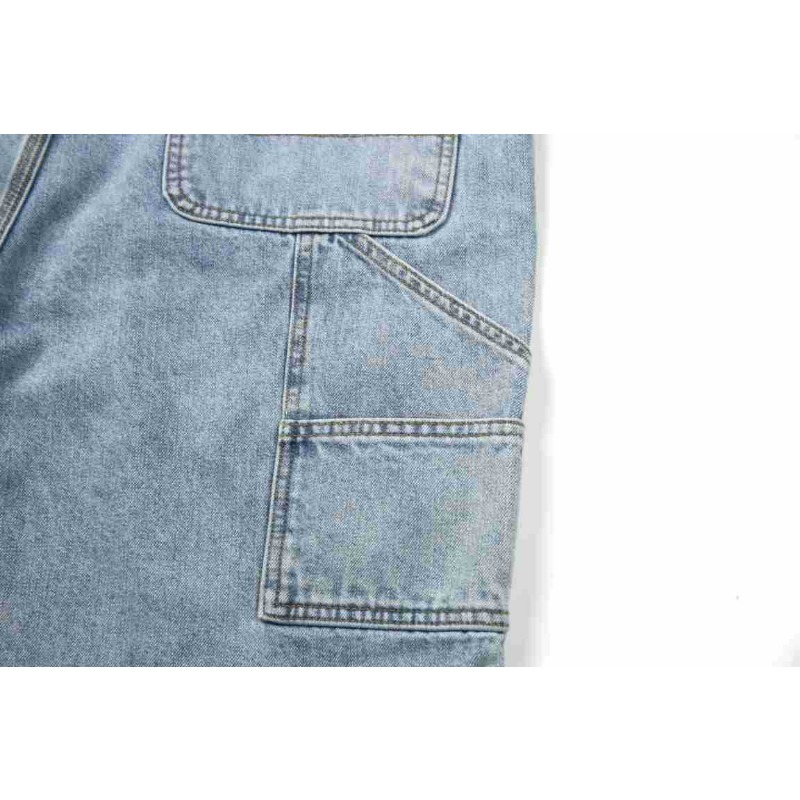 TRS Sunrise Tooling | 26SS Loose Washing Water Old Kaha B11 Logging Five-Point Denim Shorts Men_viptrois.com