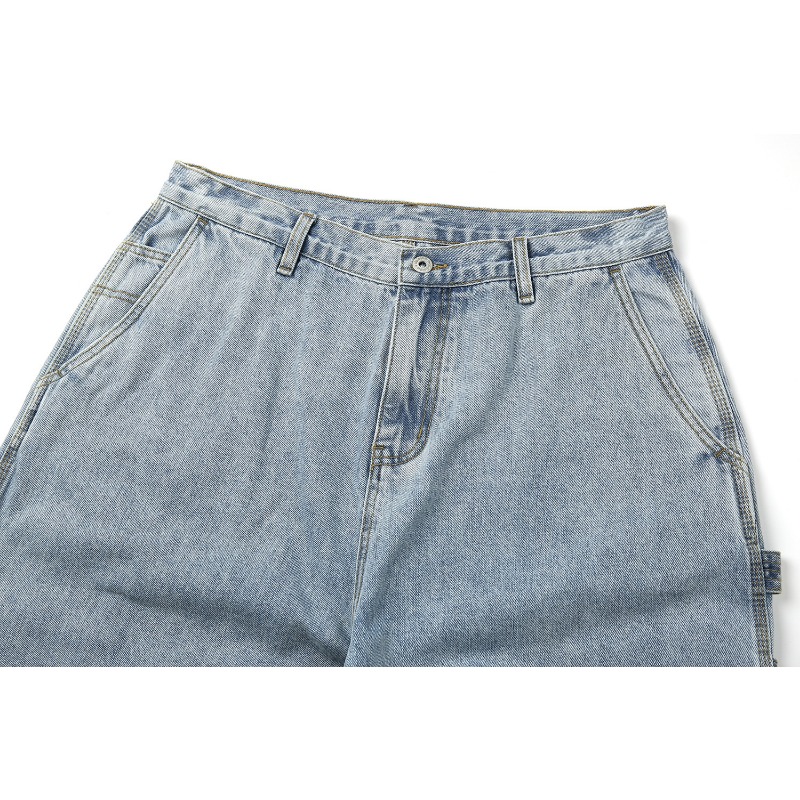TRS Sunrise Tooling | 26SS Loose Washing Water Old Kaha B11 Logging Five-Point Denim Shorts Men_viptrois.com