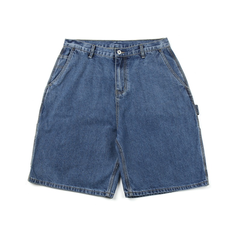 TRS Sunrise Tooling | 26SS Loose Washing Water Old Kaha B11 Logging Five-Point Denim Shorts Men_viptrois.com
