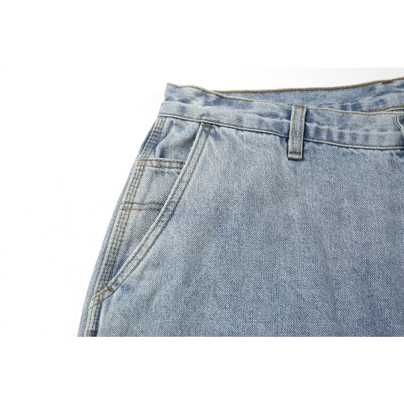 TRS Sunrise Tooling | 26SS Loose Washing Water Old Kaha B11 Logging Five-Point Denim Shorts Men_viptrois.com