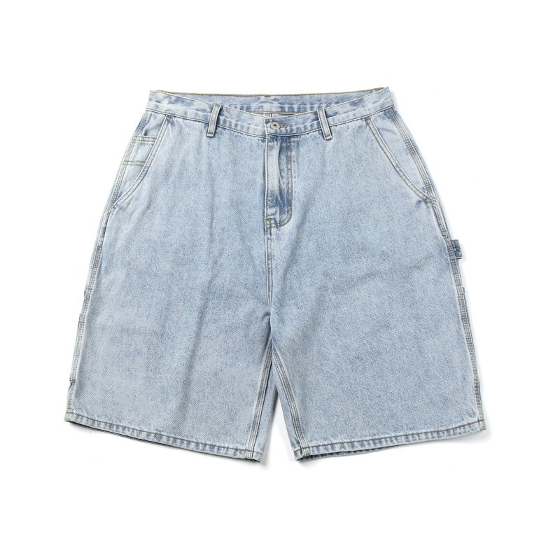 TRS Sunrise Tooling | 26SS Loose Washing Water Old Kaha B11 Logging Five-Point Denim Shorts Men_viptrois.com