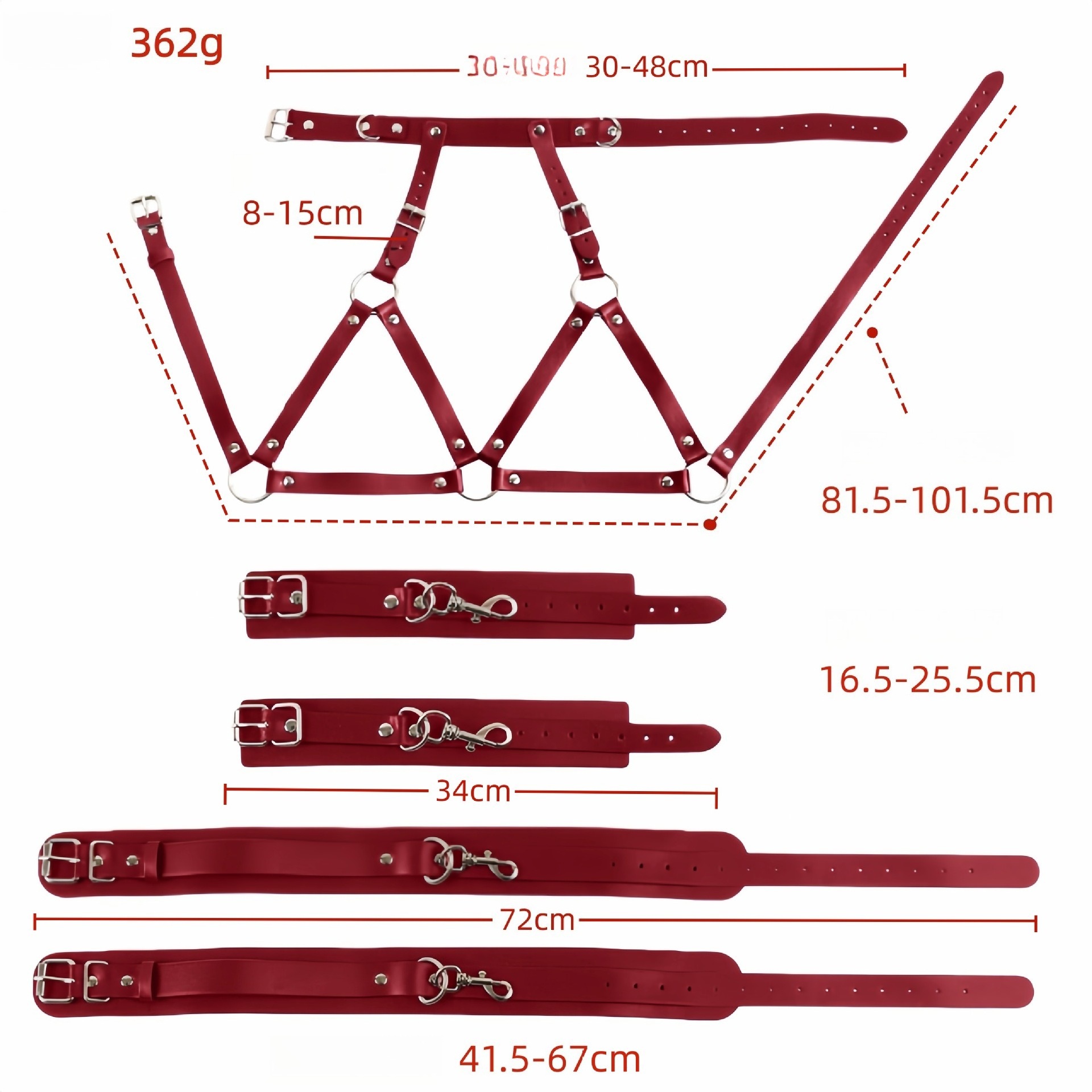 Bdsm Body Restraint Harness Set For Erotic Bondage Games_voghion.com