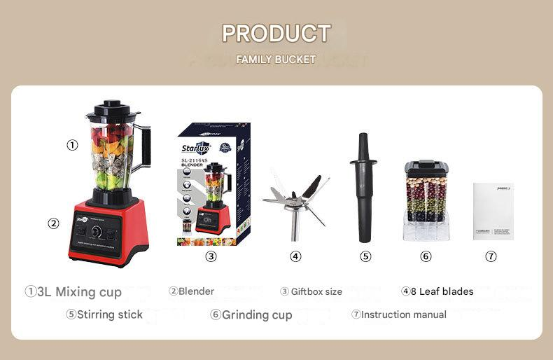 High-speed Stand Mixer And Food Processor 2-in-1 Kitchen Blender_voghion.com