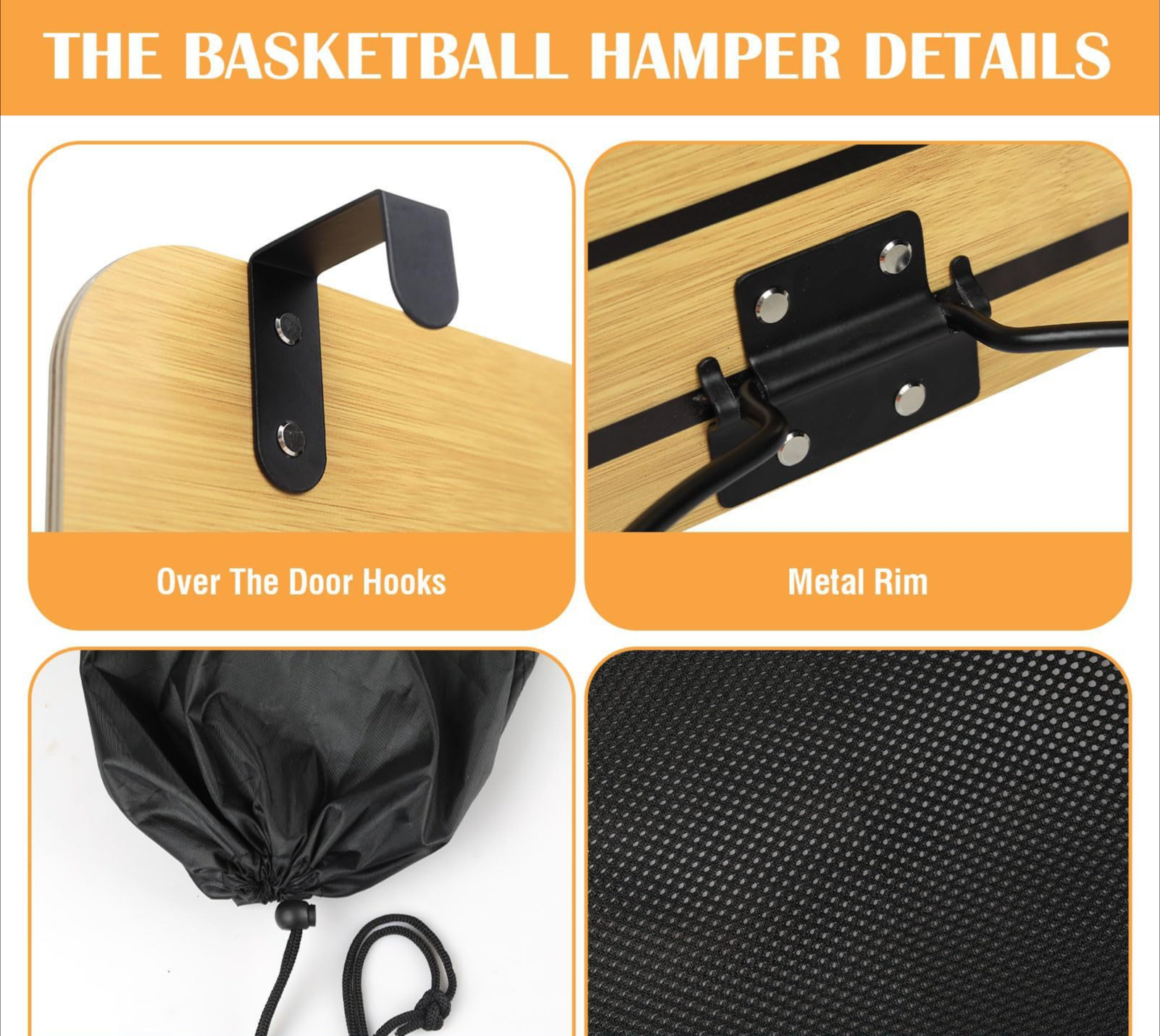 Basket tvättkorg för barnrum väggmonterad i trä_voghion.com