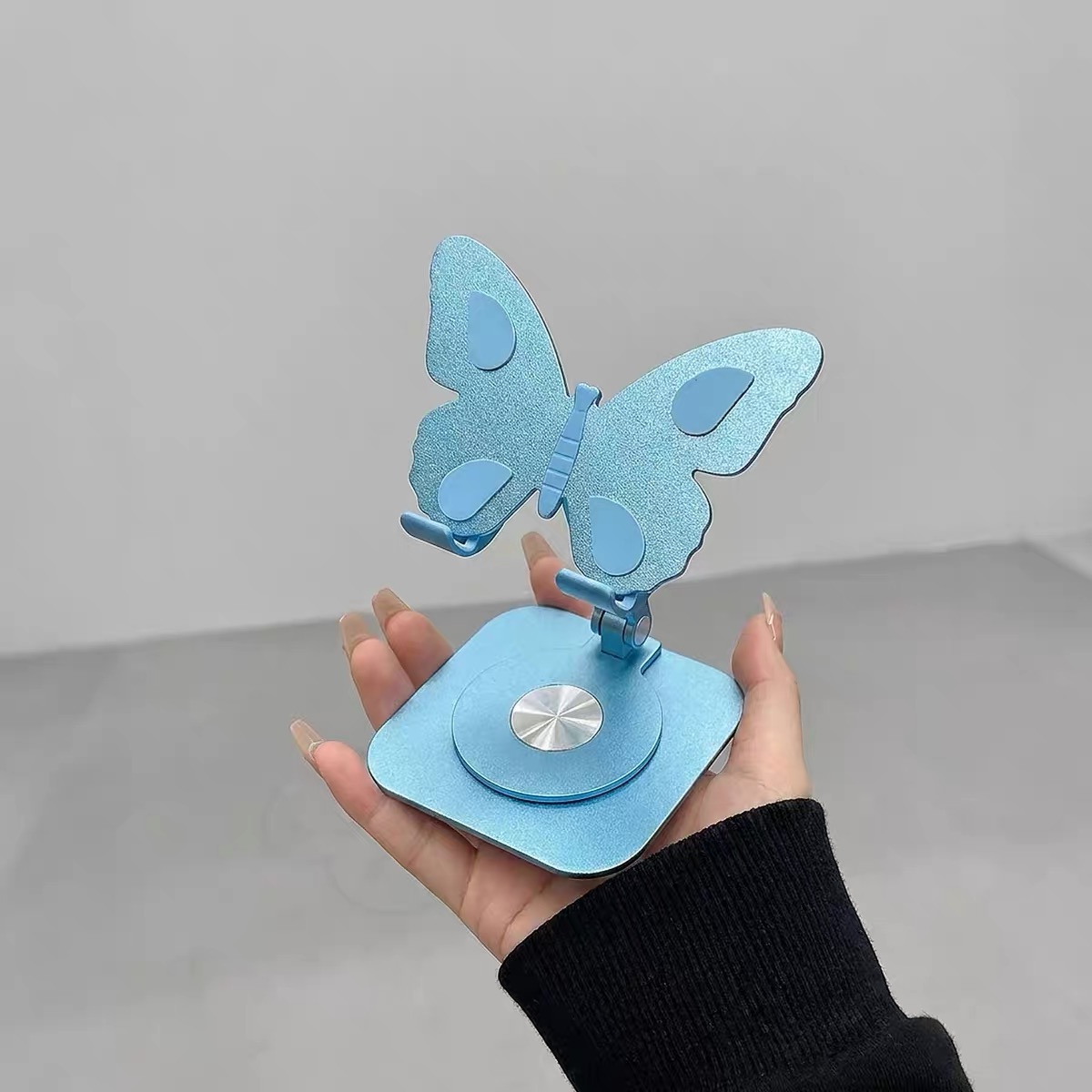 Aluminium phone stand 360 rotatable foldable portable adjustable smartphone mount