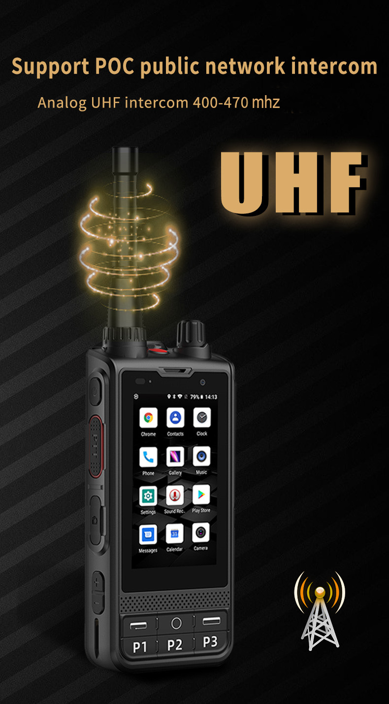 ANYSECU Zello W6PLUS Android 10 4G Network Radio UHF 400