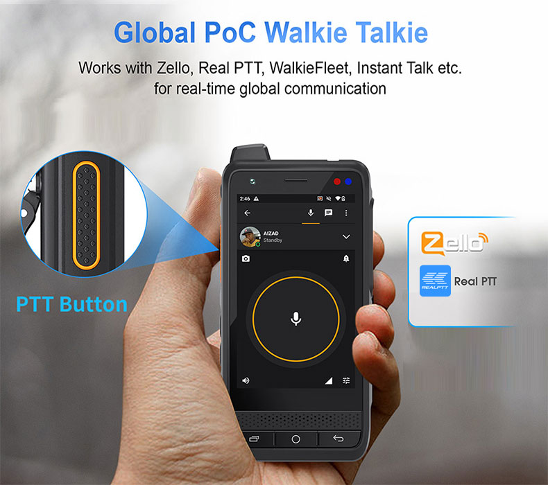 Anysecu W400 Android15 4G Network Radio F400 Real-ptt Zello