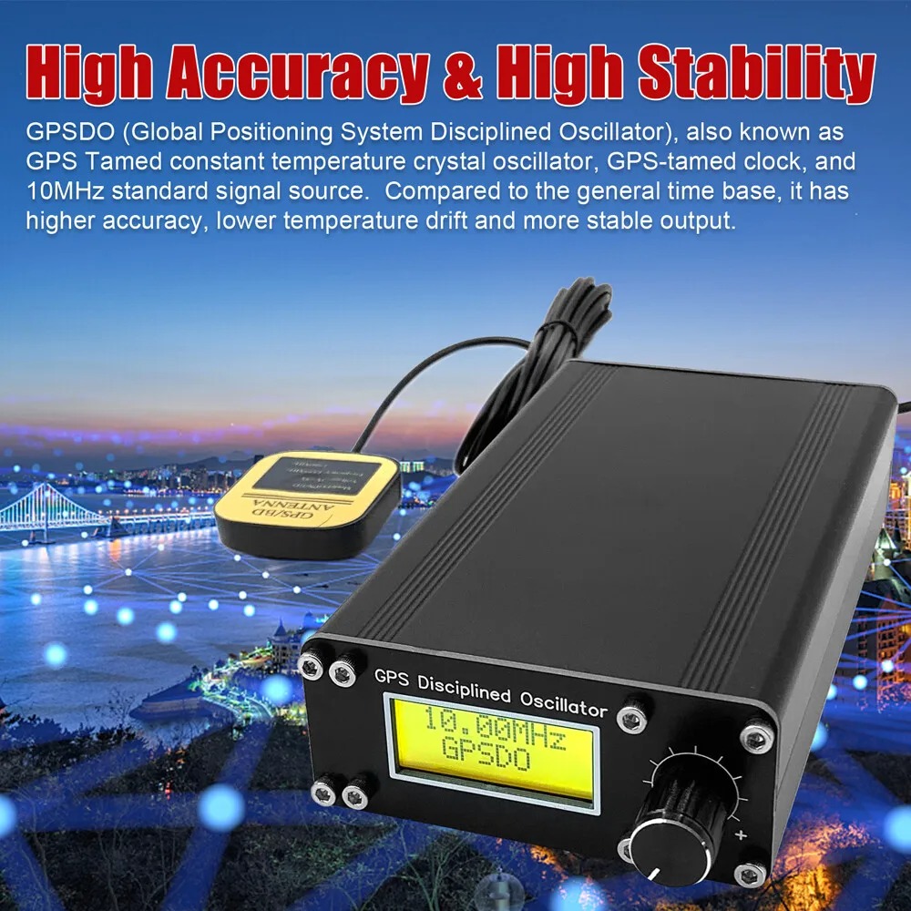 GPSDO GPS Disciplined Oscillator Color Display OCXO Freq 10MHz GPS