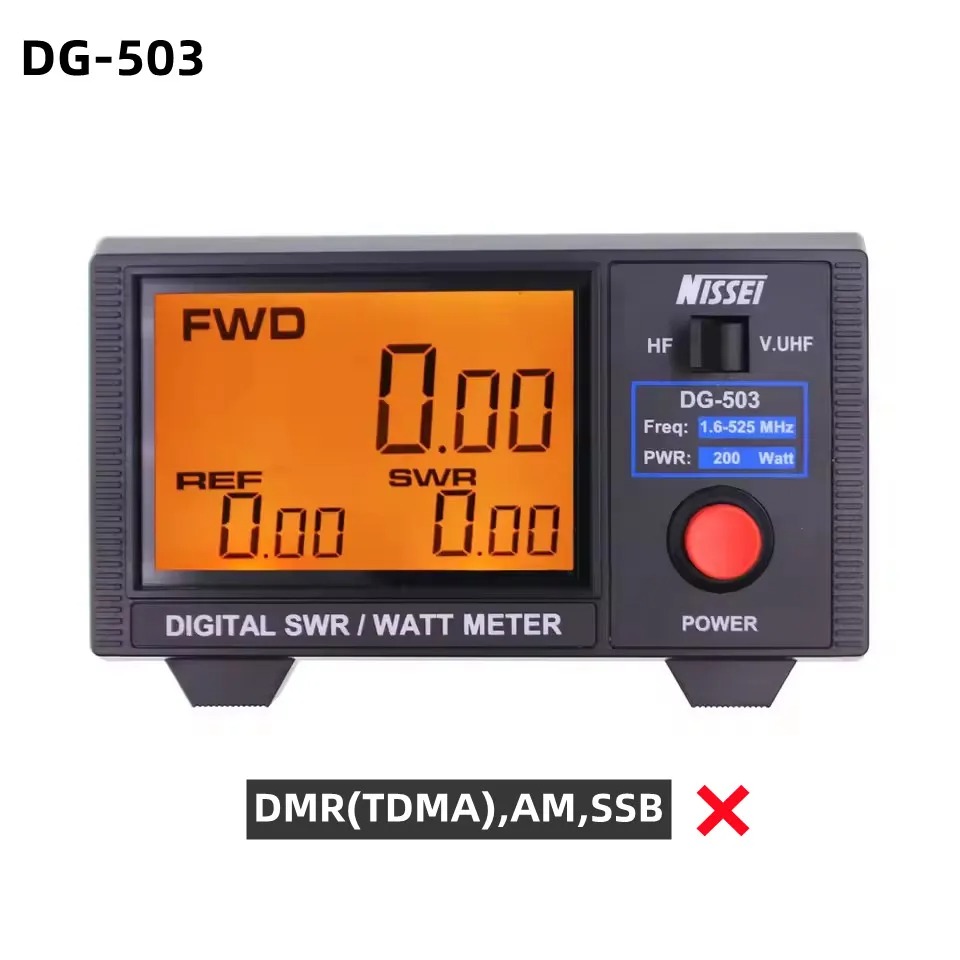 Original NISSEI DG-503 SWR Digital Power Meter 1.6-525Mhz Short