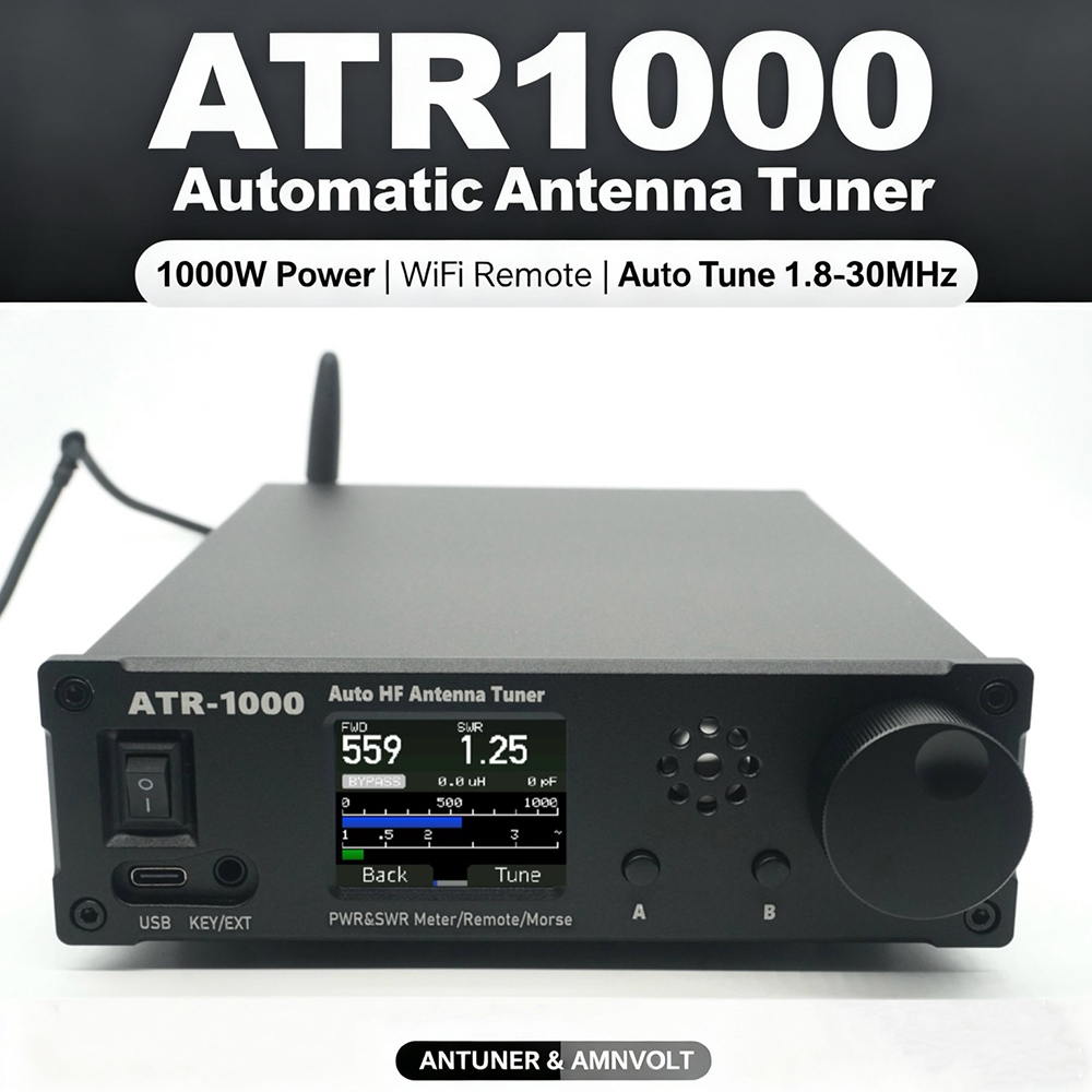 ATR-1000 1000W 1.8-30MHz Automatic Antenna Tuner For YAESU ICOM