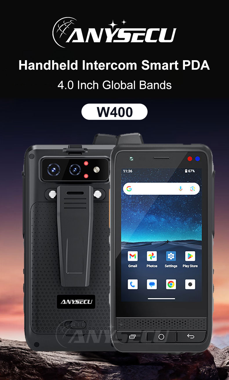 Anysecu W400 Android15 4G Network Radio F400 Real-ptt Zello