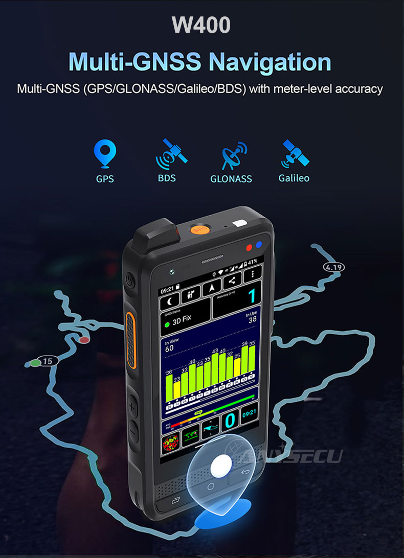 Anysecu W400 Android15 4G Network Radio F400 Real-ptt Zello