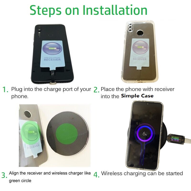 Qi Wireless Charging Cargador Inalambrico Samsung A12 AISHEMI