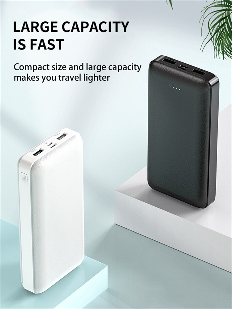 20000mAh Fast Charge Power Bank For Phones & Tablets. 2 USB, Type-C, Micro USB. Ideal Gift For Holidays, Portable Outdoor Backup Battery_voghion.com