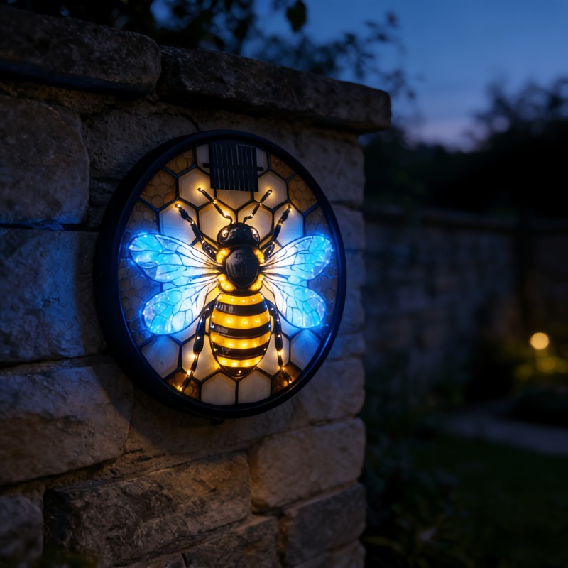 Solar Bee Wall Light – Animated Garden Decoration – product detail image 3 - CE GARDEN