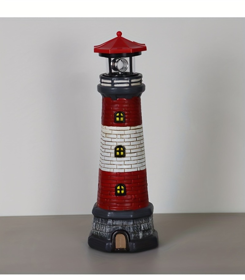 Solar Lighthouse Outdoor Garden Decor Statue Light – product detail image 2 - CE GARDEN