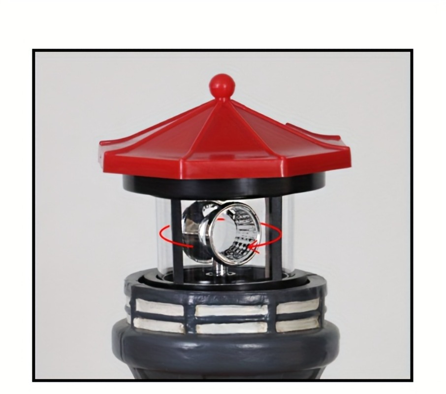 Solar Lighthouse Outdoor Garden Decor Statue Light – product detail image 5 - CE GARDEN