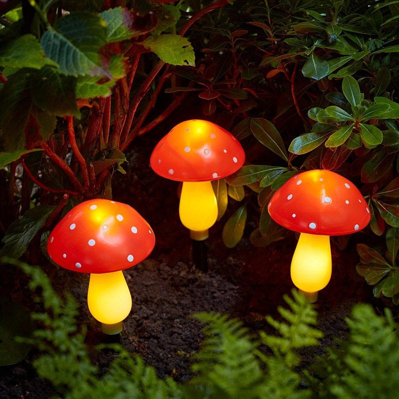 8 Pack Solar Outdoor Red Mushroom Decorative Lights – product detail image 5 - CE GARDEN