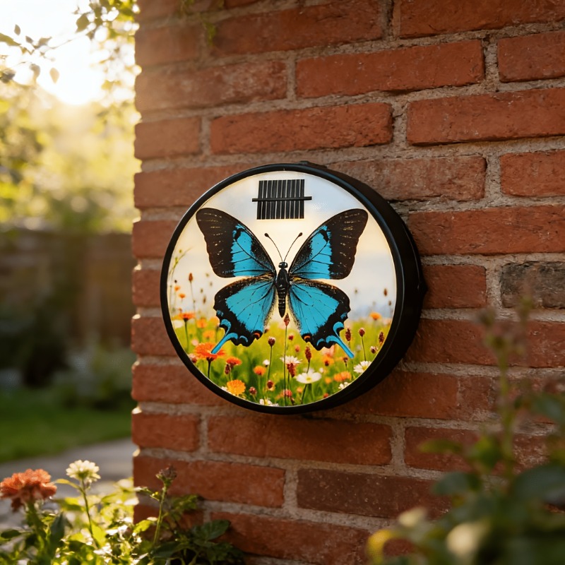 Solar Butterfly Wall Light – Outdoor Garden Decoration – product detail image 4 - CE GARDEN