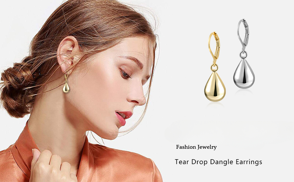 teardrop dangle earrings