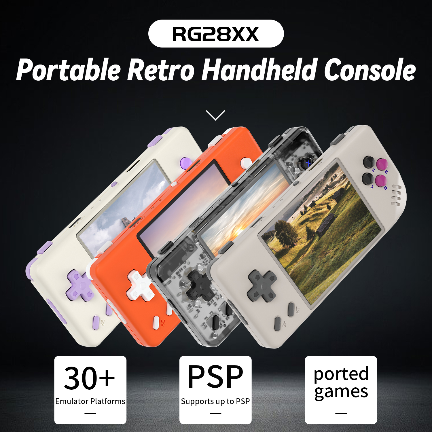 ANBERNIC RG28XX Handheld Game Console Retro 2.83-inch Screen Video
