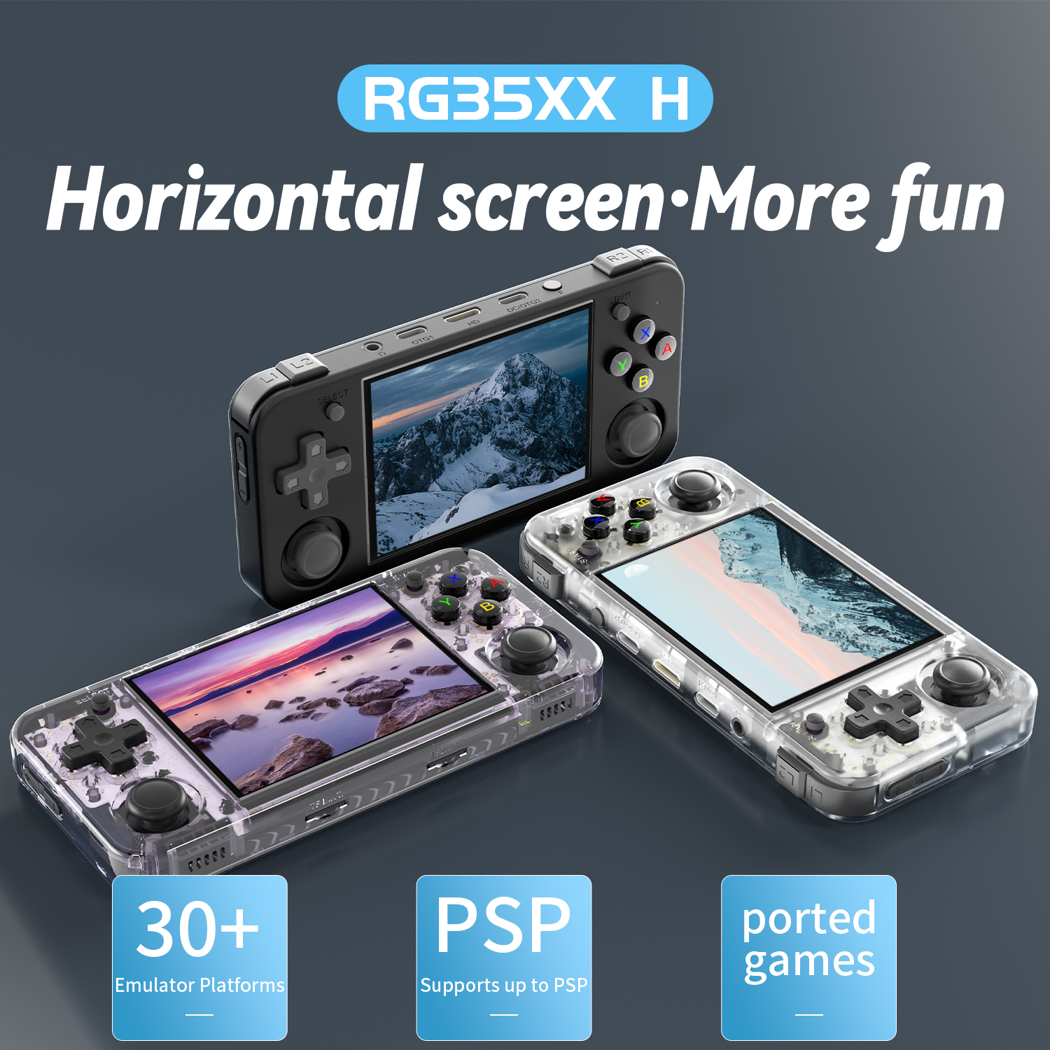 Anbernic RG35XX H 64G レトロゲーム機 Amazon.com: RG35XX H, Anbernic Retro Handheld Gaming Console