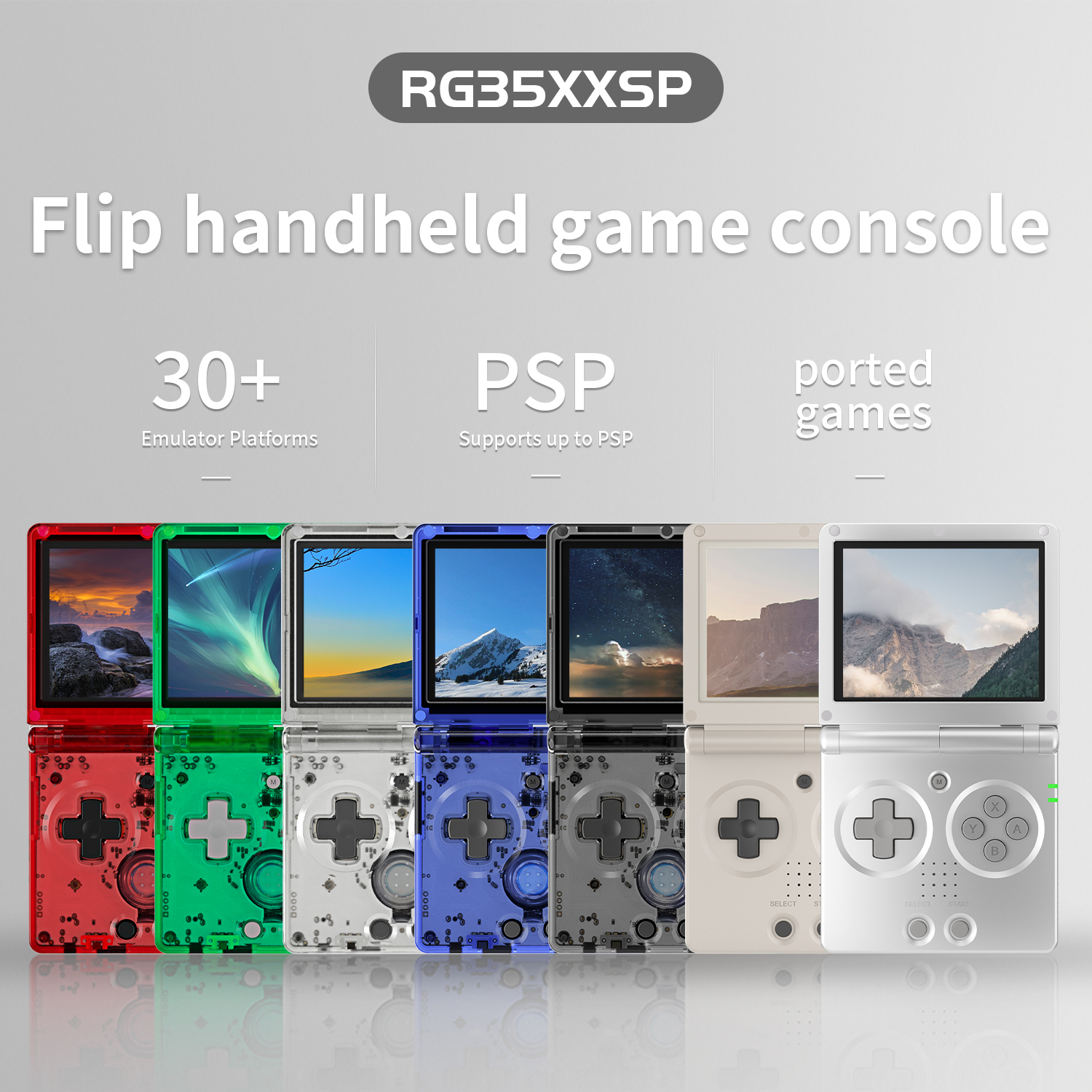 ANBERNIC RG35XXSP Handheld Retro Game Console 3.5' IPS Screen 64G